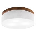 Brilagi - Iluminação de teto BELLADONNA 3xE27/15W/230V diâmetro 50 cm branco/carvalho cereja