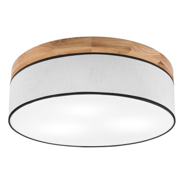 Brilagi - Iluminação de teto BELLADONNA 3xE27/15W/230V diâmetro 50 cm branco/carvalho