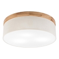 Brilagi - Iluminação de teto BELLADONNA 3xE27/15W/230V diâmetro 50 cm creme/carvalho