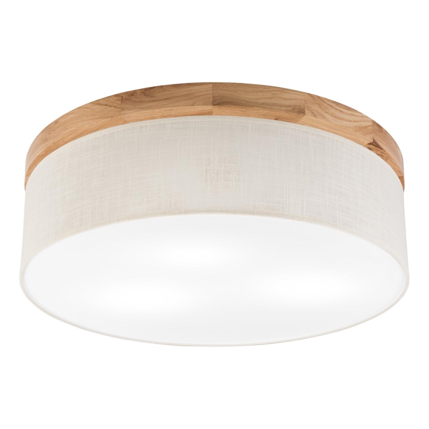 Brilagi - Iluminação de teto BELLADONNA 3xE27/15W/230V diâmetro 50 cm creme/carvalho