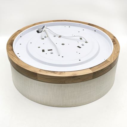 Brilagi - Iluminação de teto BELLADONNA 3xE27/15W/230V diâmetro 50 cm creme/carvalho