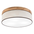 Brilagi - Iluminação de teto BELLADONNA 3xE27/15W/230V diâmetro 50 cm creme/carvalho