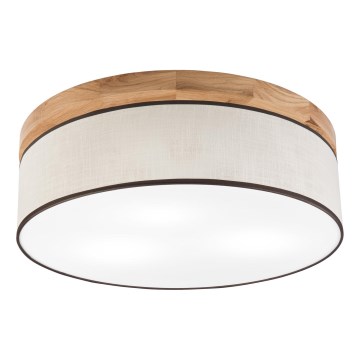 Brilagi - Iluminação de teto BELLADONNA 3xE27/15W/230V diâmetro 50 cm creme/carvalho