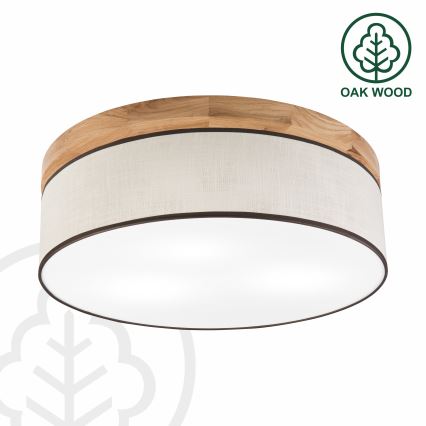 Brilagi - Iluminação de teto BELLADONNA 3xE27/15W/230V diâmetro 50 cm creme/carvalho