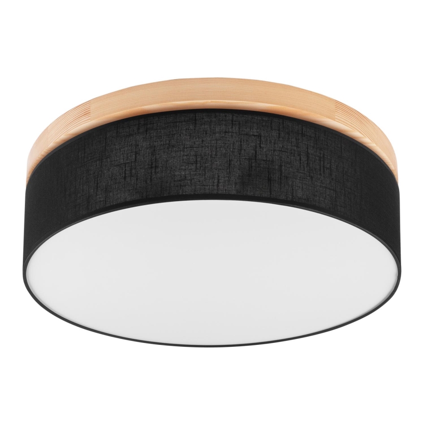 Brilagi - Iluminação de teto BELLADONNA 3xE27/15W/230V preto/pinho