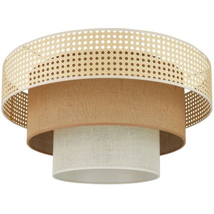 Brilagi - Iluminação de teto CEDAR LUNETA 1xE27/15W/230V diâmetro 45 cm bege/castanho/creme