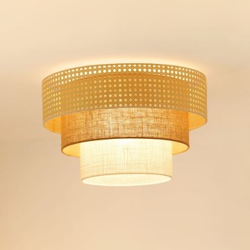 Brilagi - Iluminação de teto CEDAR LUNETA 1xE27/15W/230V diâmetro 45 cm bege/castanho/creme