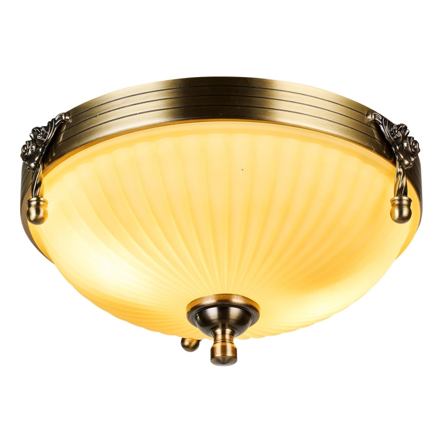 Brilagi - Iluminação de teto CLASSIC 2xE27/60W/230V latão