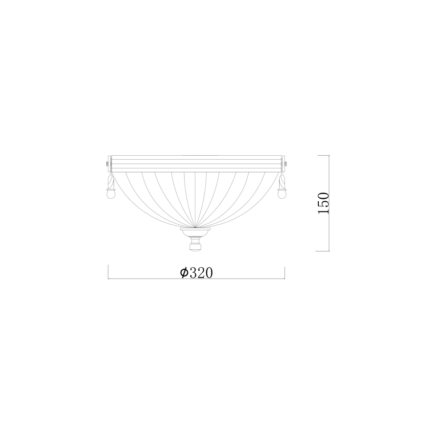 Brilagi - Iluminação de teto CLASSIC 2xE27/60W/230V latão
