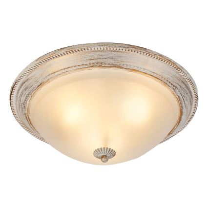 Brilagi - Iluminação de teto CLASSIC 3xE27/60W/230V creme/pátina