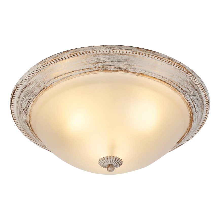Brilagi - Iluminação de teto CLASSIC 3xE27/60W/230V creme/pátina