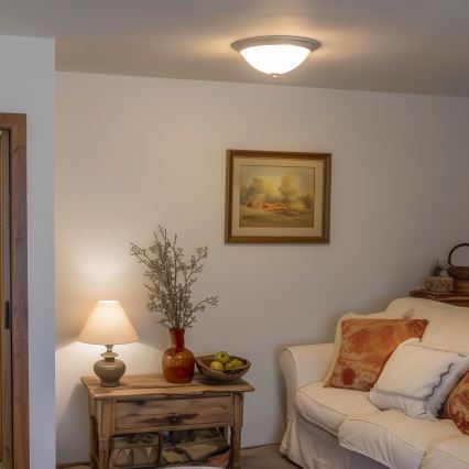 Brilagi - Iluminação de teto CLASSIC 3xE27/60W/230V creme/pátina