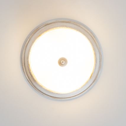 Brilagi - Iluminação de teto CLASSIC 3xE27/60W/230V creme/pátina