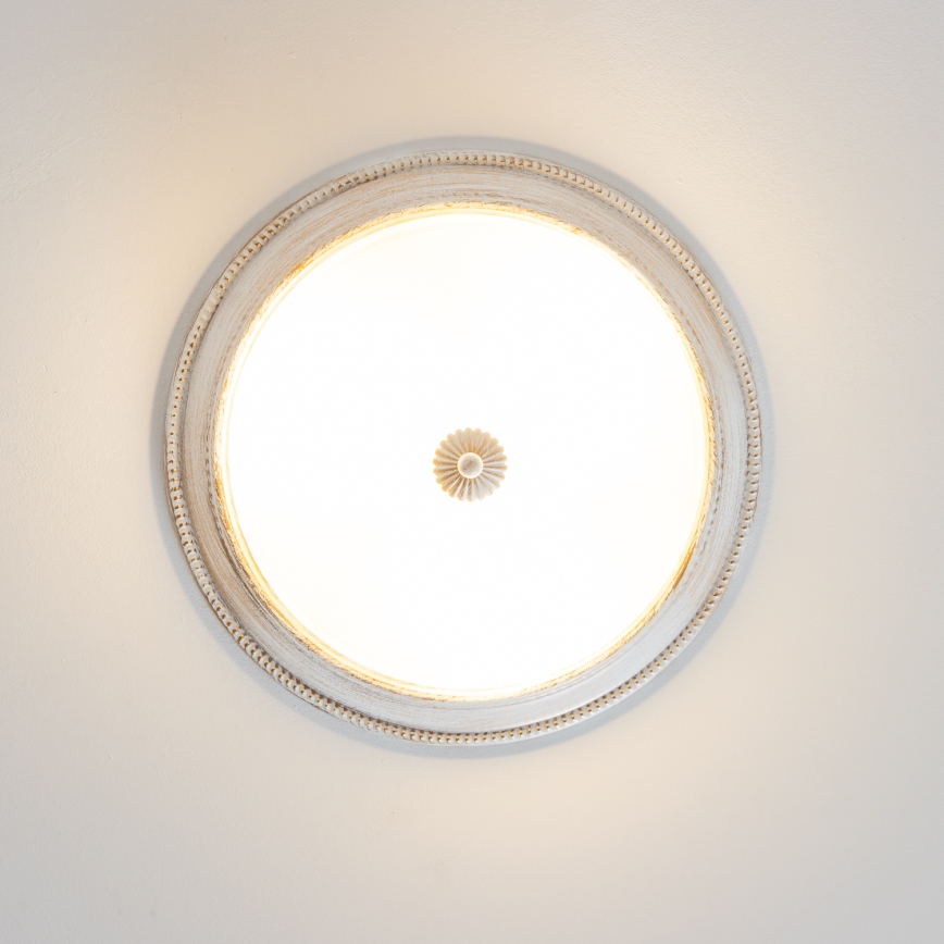 Brilagi - Iluminação de teto CLASSIC 3xE27/60W/230V creme/pátina