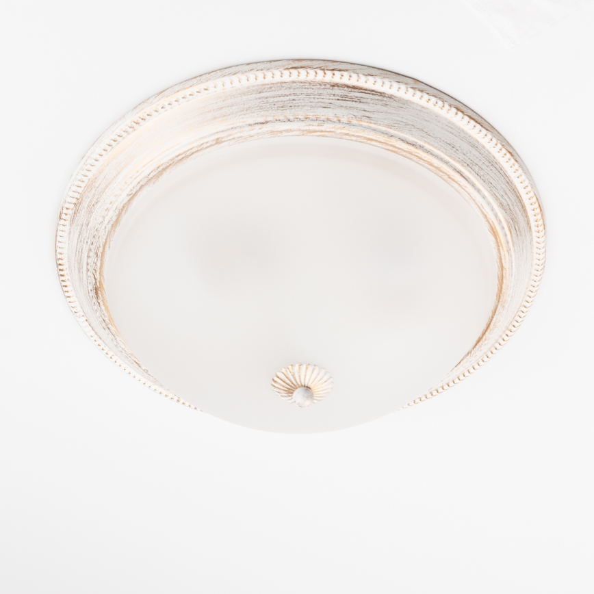 Brilagi - Iluminação de teto CLASSIC 3xE27/60W/230V creme/pátina