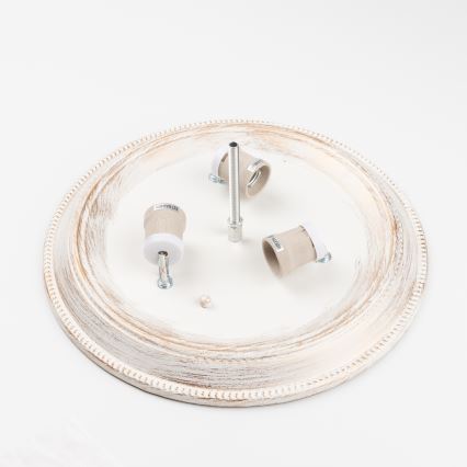 Brilagi - Iluminação de teto CLASSIC 3xE27/60W/230V creme/pátina