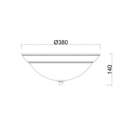 Brilagi - Iluminação de teto CLASSIC 3xE27/60W/230V creme/pátina