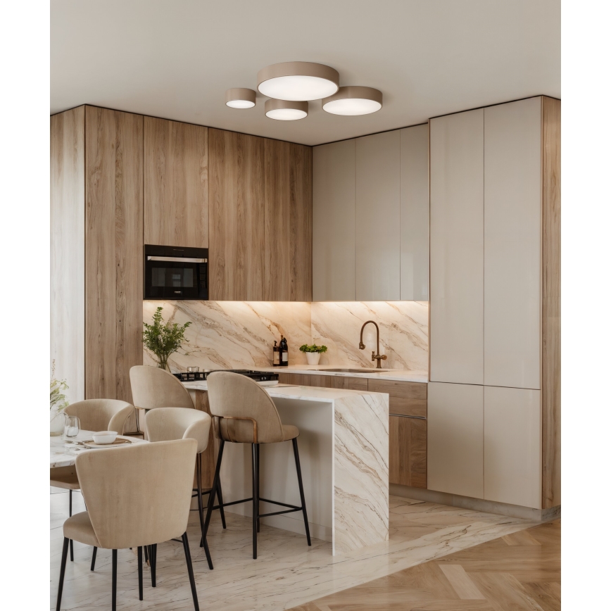 Brilagi - Iluminação de teto com sensor CLARE 2xE27/24W/230V diâmetro 30 cm bege