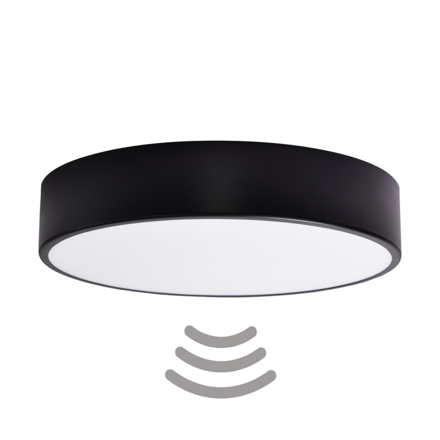 Brilagi - Iluminação de teto com sensor CLARE 3xE27/24W/230V diâmetro 40 cm preto