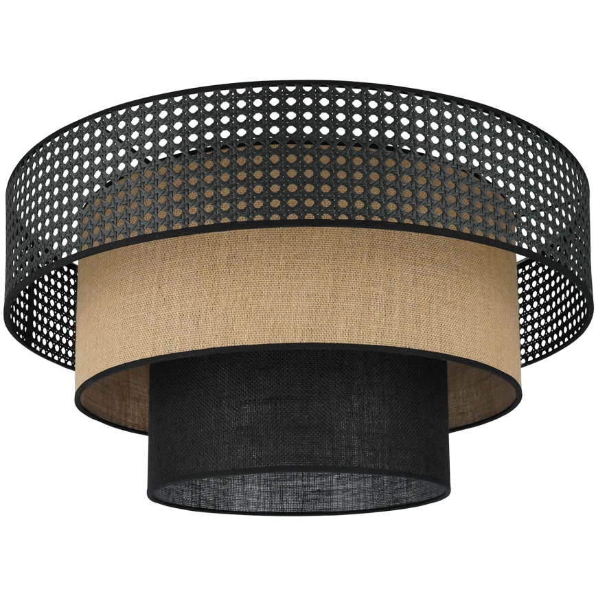 Brilagi - Iluminação de teto DAKOTA LUNETA 1xE27/15W/230V diâmetro 45 cm preto/bege