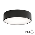 Brilagi - Iluminação de teto de casa de banho CLARE 2xE27/24W/230V diâmetro 30 cm preto IP54