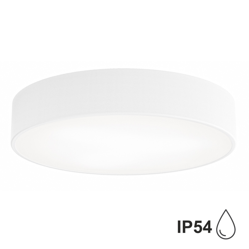 Brilagi - Iluminação de teto de casa de banho CLARE 3xE27/24W/230V diâmetro 40 cm branco IP54