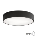 Brilagi - Iluminação de teto de casa de banho CLARE 3xE27/24W/230V diâmetro 40 cm preto IP54