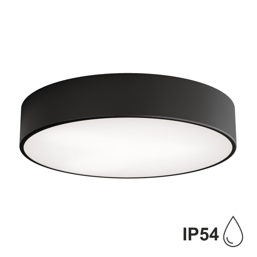 Brilagi - Iluminação de teto de casa de banho CLARE 3xE27/24W/230V diâmetro 40 cm preto IP54