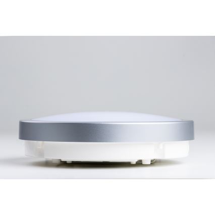 Brilagi - Iluminação de teto de casa de banho LED PERA 18W/230V diâmetro 22 cm IP65 prateado