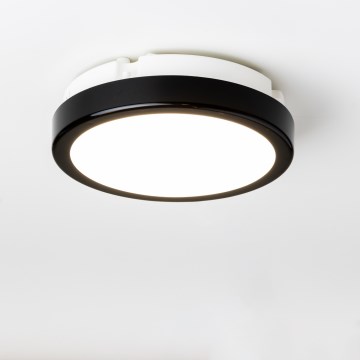 Brilagi - Iluminação de teto de casa de banho LED PERA LED/12W/230V diâmetro 18 cm IP65 preto