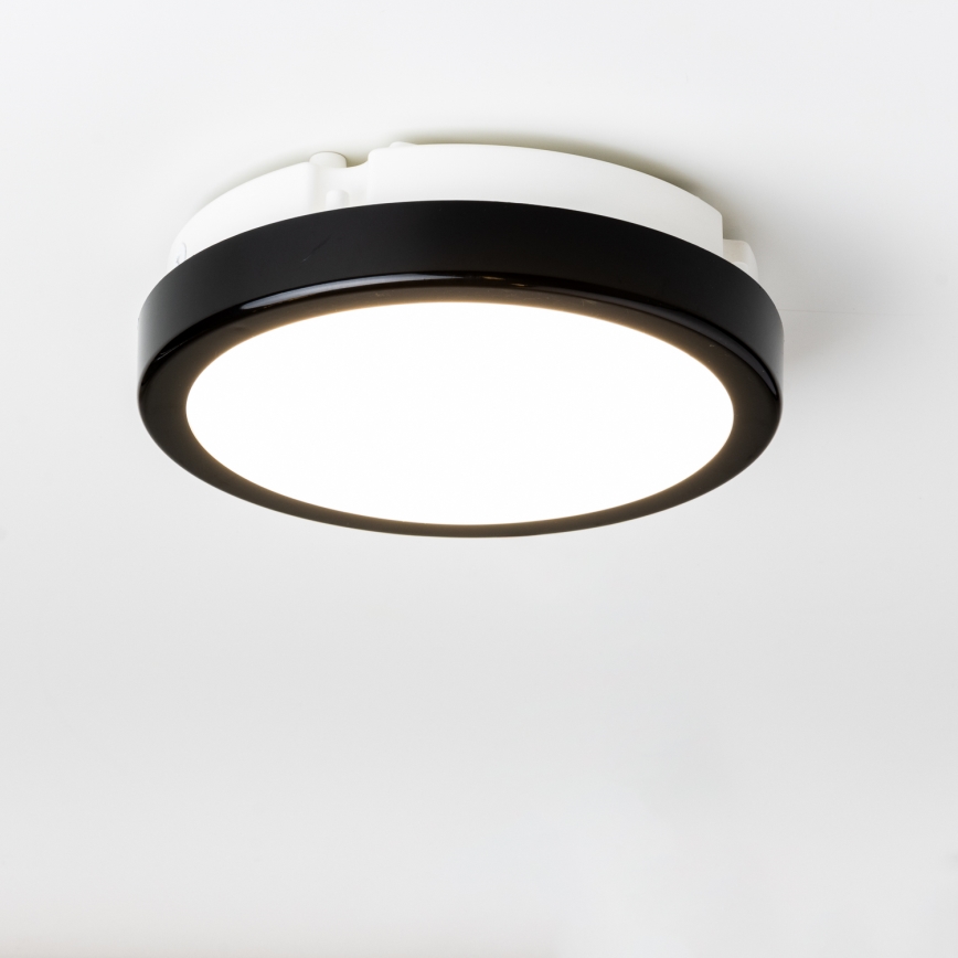 Brilagi - Iluminação de teto de casa de banho LED PERA LED/12W/230V diâmetro 18 cm IP65 preto