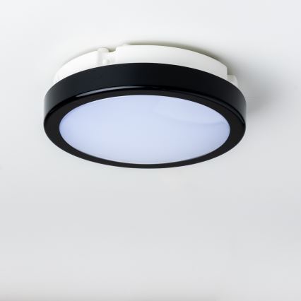 Brilagi - Iluminação de teto de casa de banho LED PERA LED/12W/230V diâmetro 18 cm IP65 preto