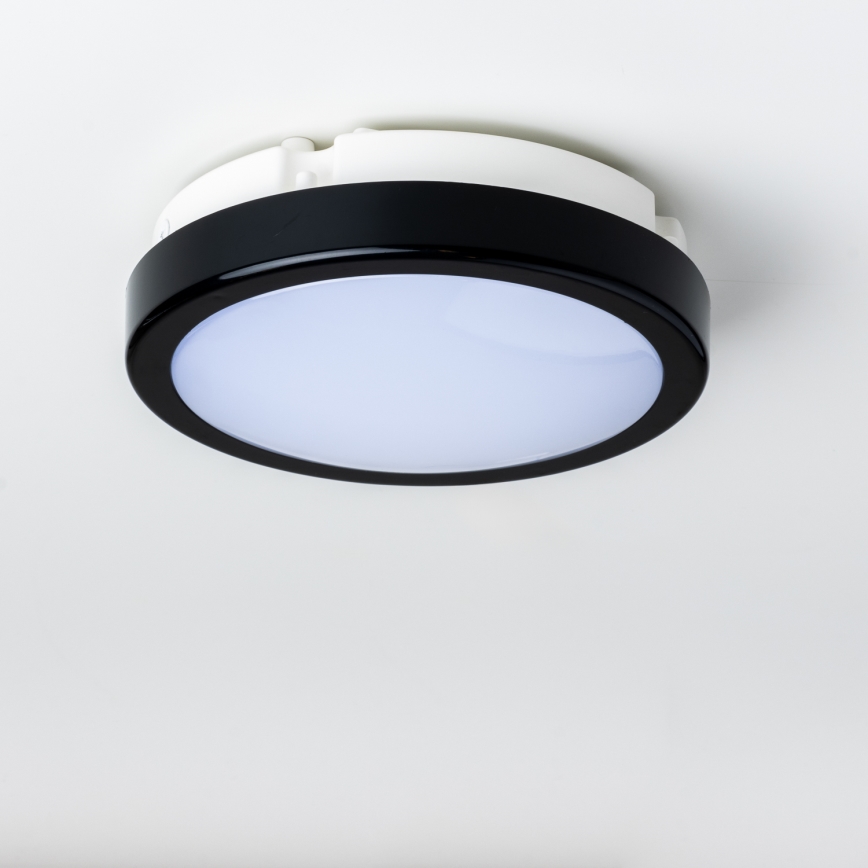 Brilagi - Iluminação de teto de casa de banho LED PERA LED/12W/230V diâmetro 18 cm IP65 preto