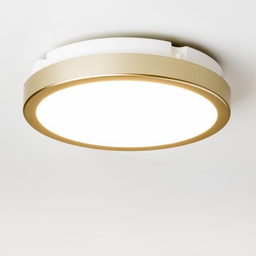 Brilagi - Iluminação de teto de casa de banho LED PERA LED/18W/230V diâmetro 22 cm IP65 dourada