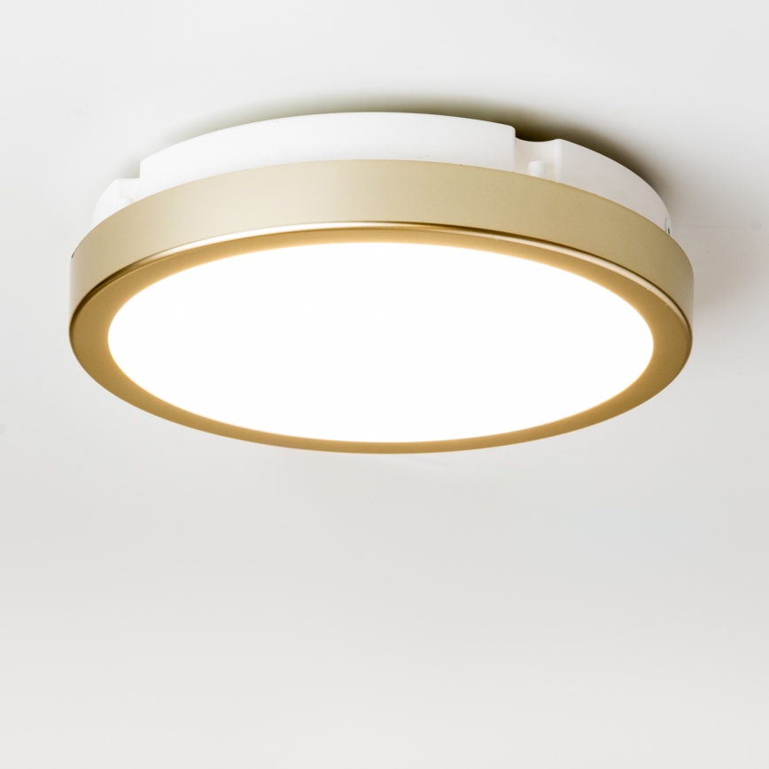 Brilagi - Iluminação de teto de casa de banho LED PERA LED/18W/230V diâmetro 22 cm IP65 dourada