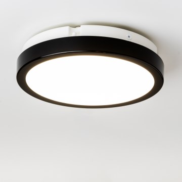 Brilagi - Iluminação de teto de casa de banho LED PERA LED/18W/230V diâmetro 22 cm IP65 preto