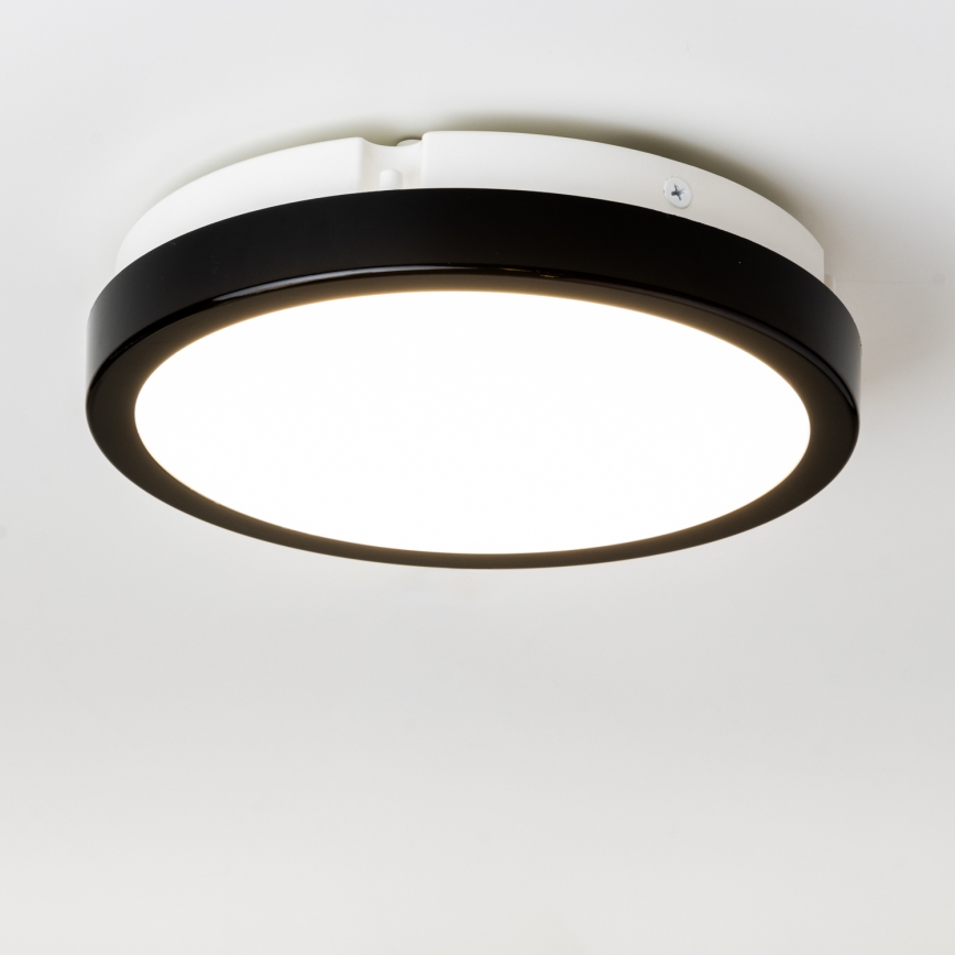 Brilagi - Iluminação de teto de casa de banho LED PERA LED/18W/230V diâmetro 22 cm IP65 preto