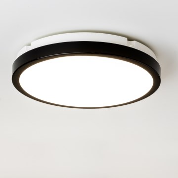 Brilagi - Iluminação de teto de casa de banho LED PERA LED/24W/230V diâmetro 28 cm IP65 preto