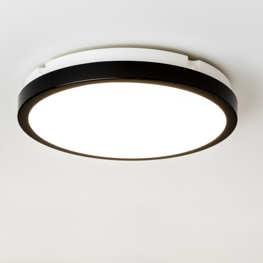 Brilagi - Iluminação de teto de casa de banho LED PERA LED/24W/230V diâmetro 28 cm IP65 preto