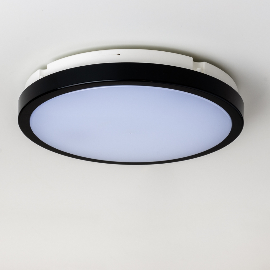 Brilagi - Iluminação de teto de casa de banho LED PERA LED/24W/230V diâmetro 28 cm IP65 preto