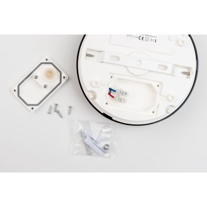 Brilagi - Iluminação de teto de casa de banho LED PERA LED/24W/230V diâmetro 28 cm IP65 preto