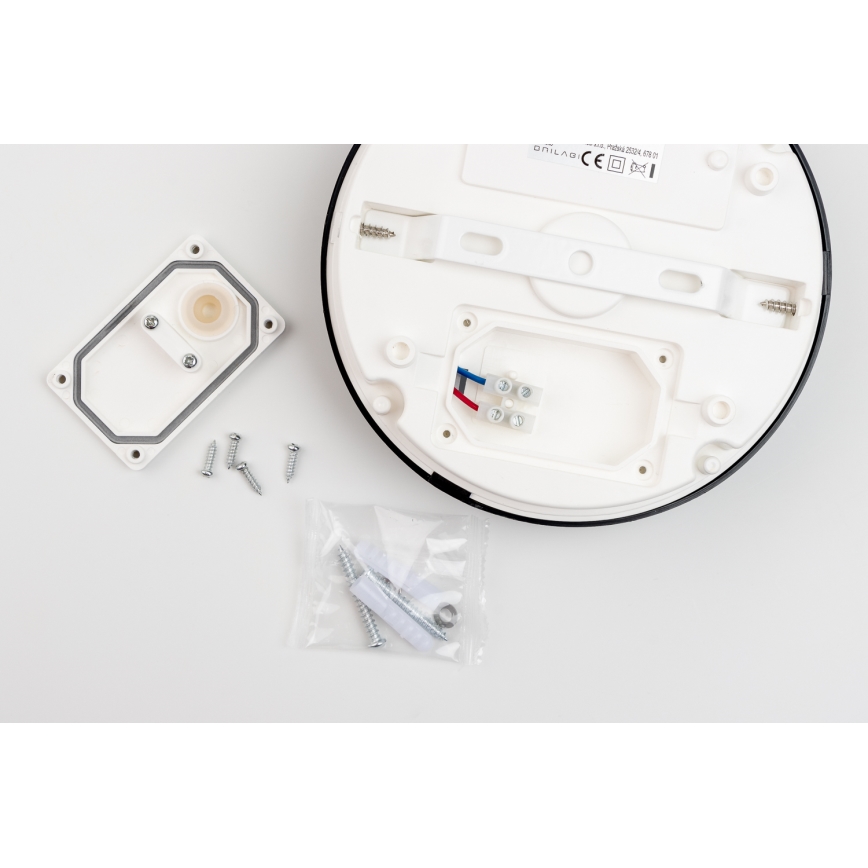 Brilagi - Iluminação de teto de casa de banho LED PERA LED/24W/230V diâmetro 28 cm IP65 preto