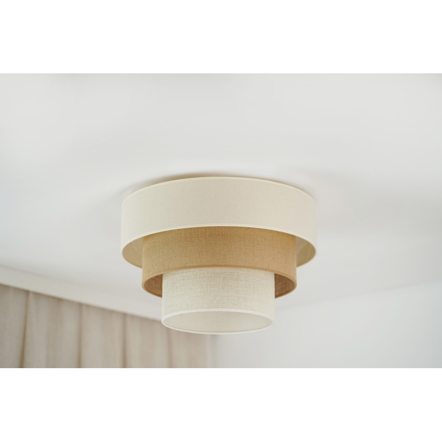Brilagi-Iluminação de teto DENVER LUNETA 1xE27/15W/230V diâmetro 45 bege/castanho/creme