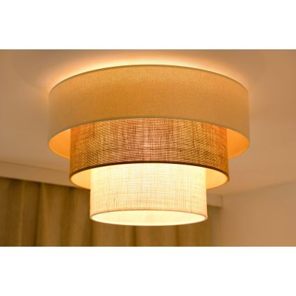 Brilagi-Iluminação de teto DENVER LUNETA 1xE27/15W/230V diâmetro 45 bege/castanho/creme