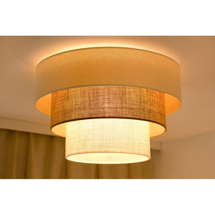 Brilagi-Iluminação de teto DENVER LUNETA 1xE27/15W/230V diâmetro 45 bege/castanho/creme