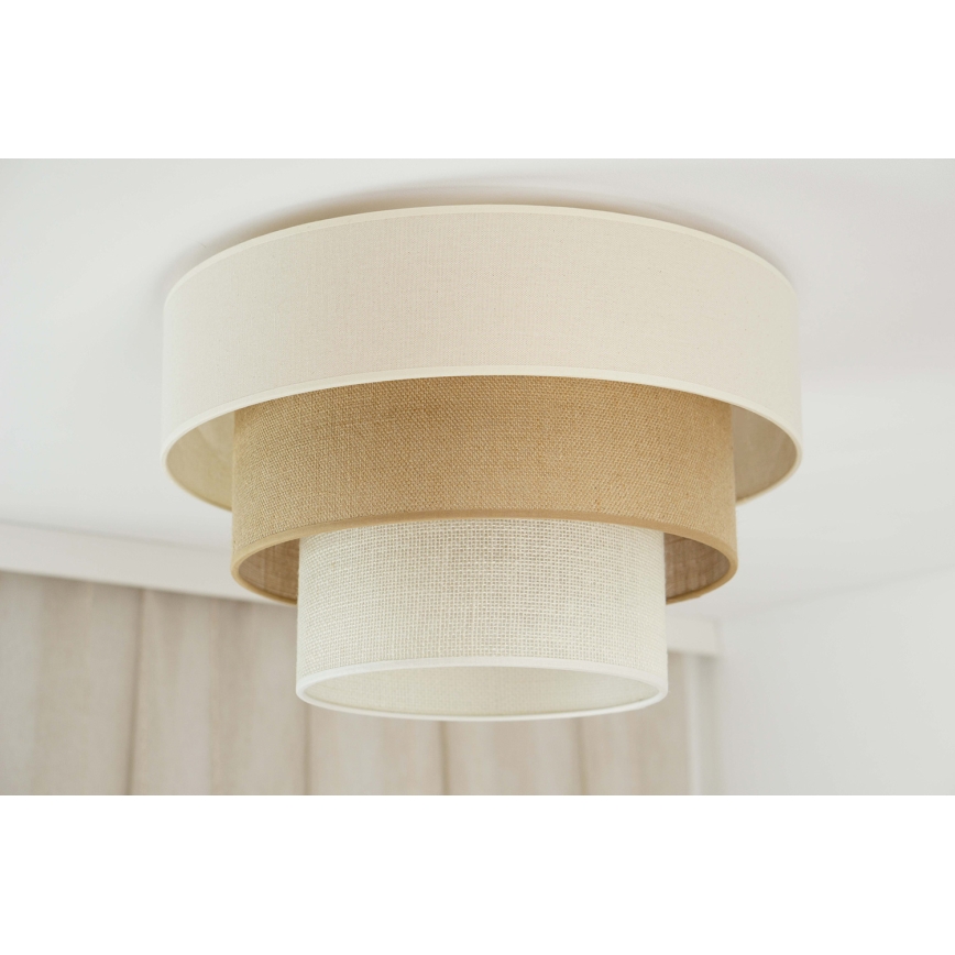 Brilagi-Iluminação de teto DENVER LUNETA 1xE27/15W/230V diâmetro 45 bege/castanho/creme
