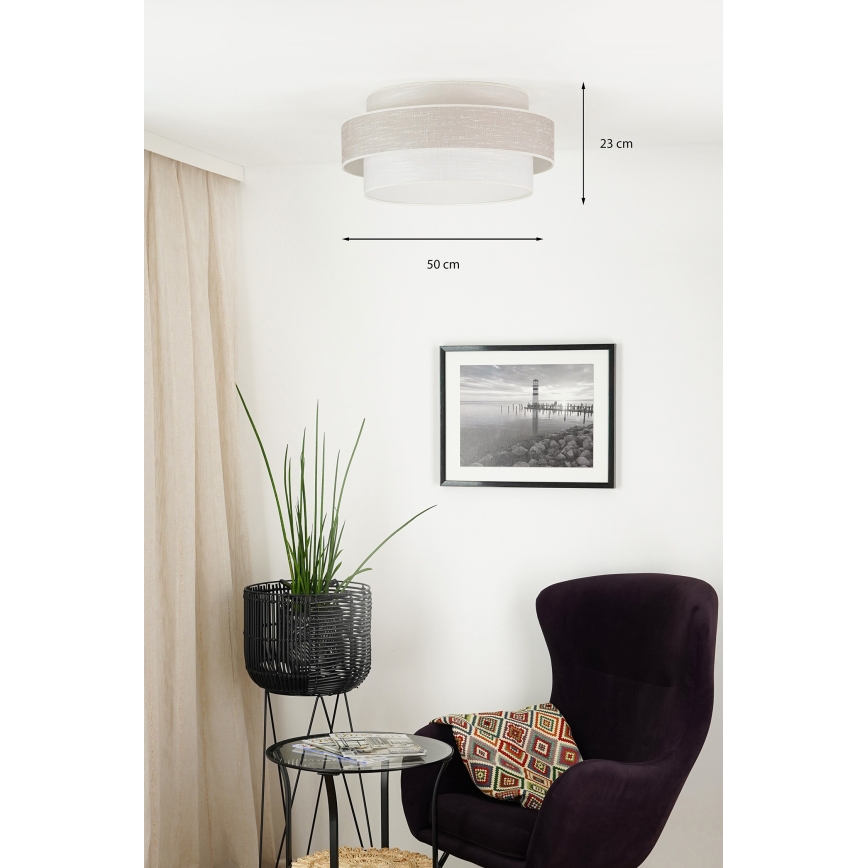 Brilagi - Iluminação de teto DOVER SPACE LED/12W/230V diâmetro 50 cm 3000K/4000K/6400K cinzento/creme