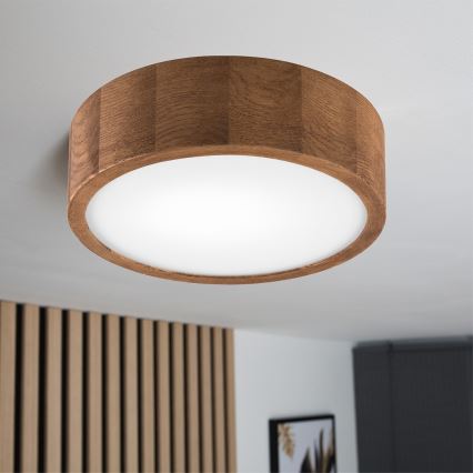 Brilagi - Iluminação de teto LED CARVALHO 1xE27/60W/230V carvalho cereja diâmetro 27 cm