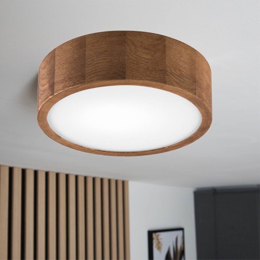 Brilagi - Iluminação de teto LED CARVALHO 1xE27/60W/230V carvalho cereja diâmetro 27 cm