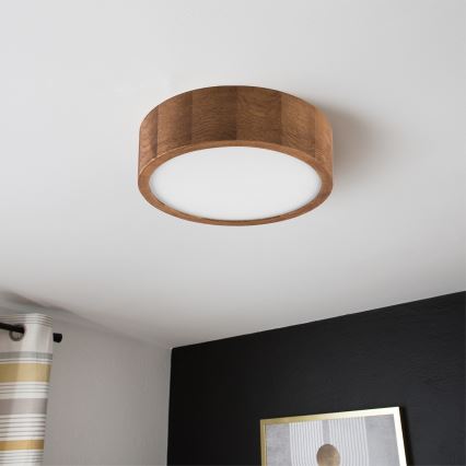 Brilagi - Iluminação de teto LED CARVALHO 1xE27/60W/230V carvalho cereja diâmetro 27 cm